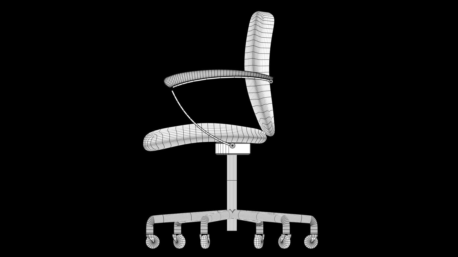 chair office on casters 3D model_7