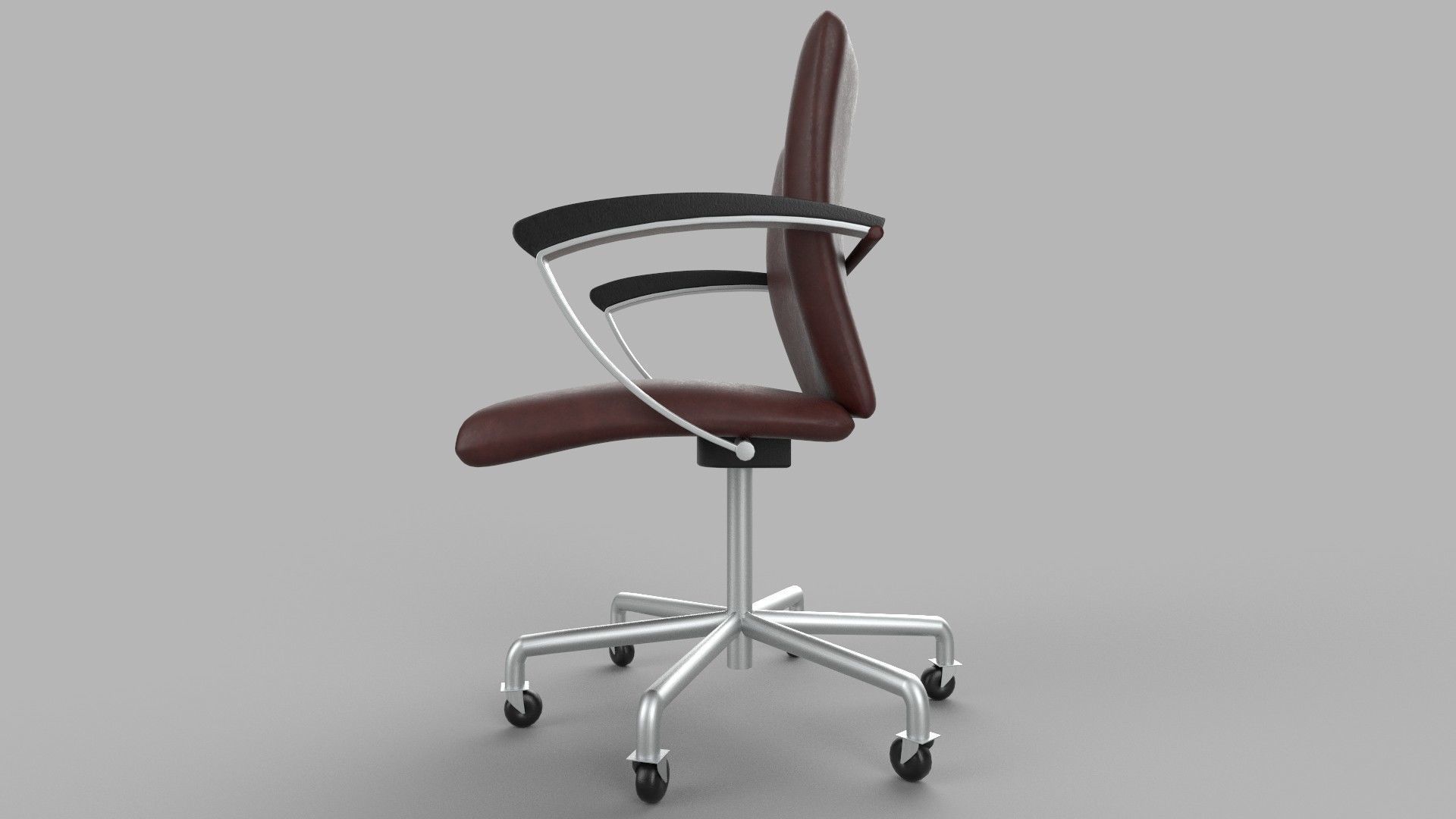 chair office on casters 3D model_2