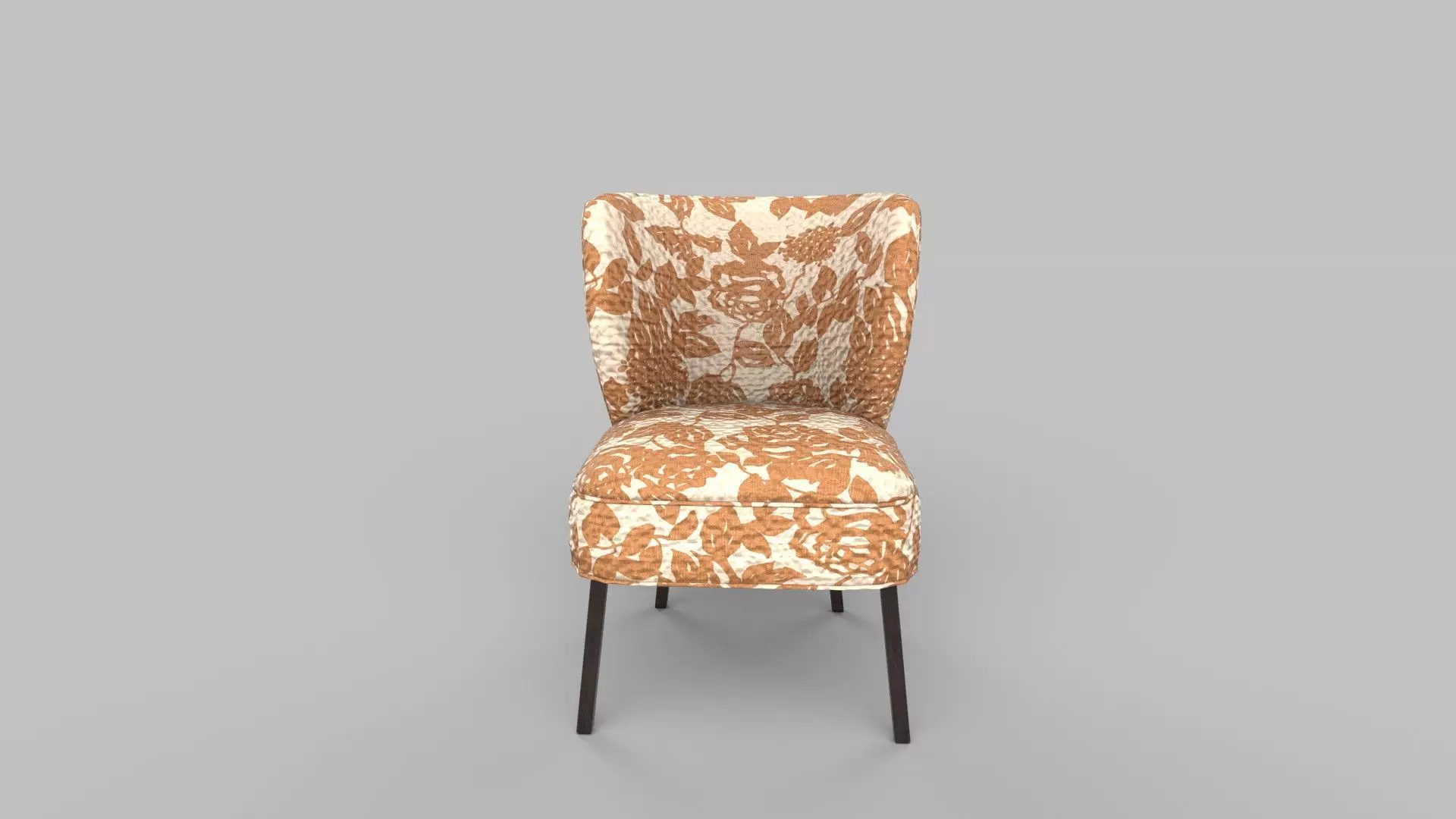 chair with floral pattern 3D model_0