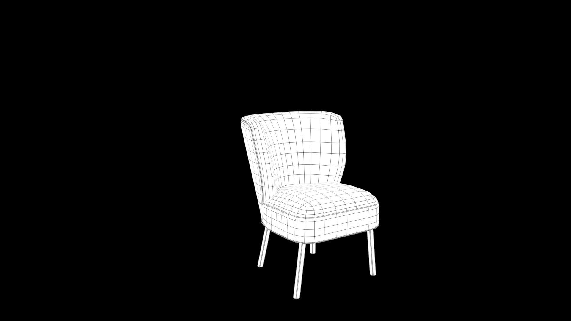 chair with floral pattern 3D model_7