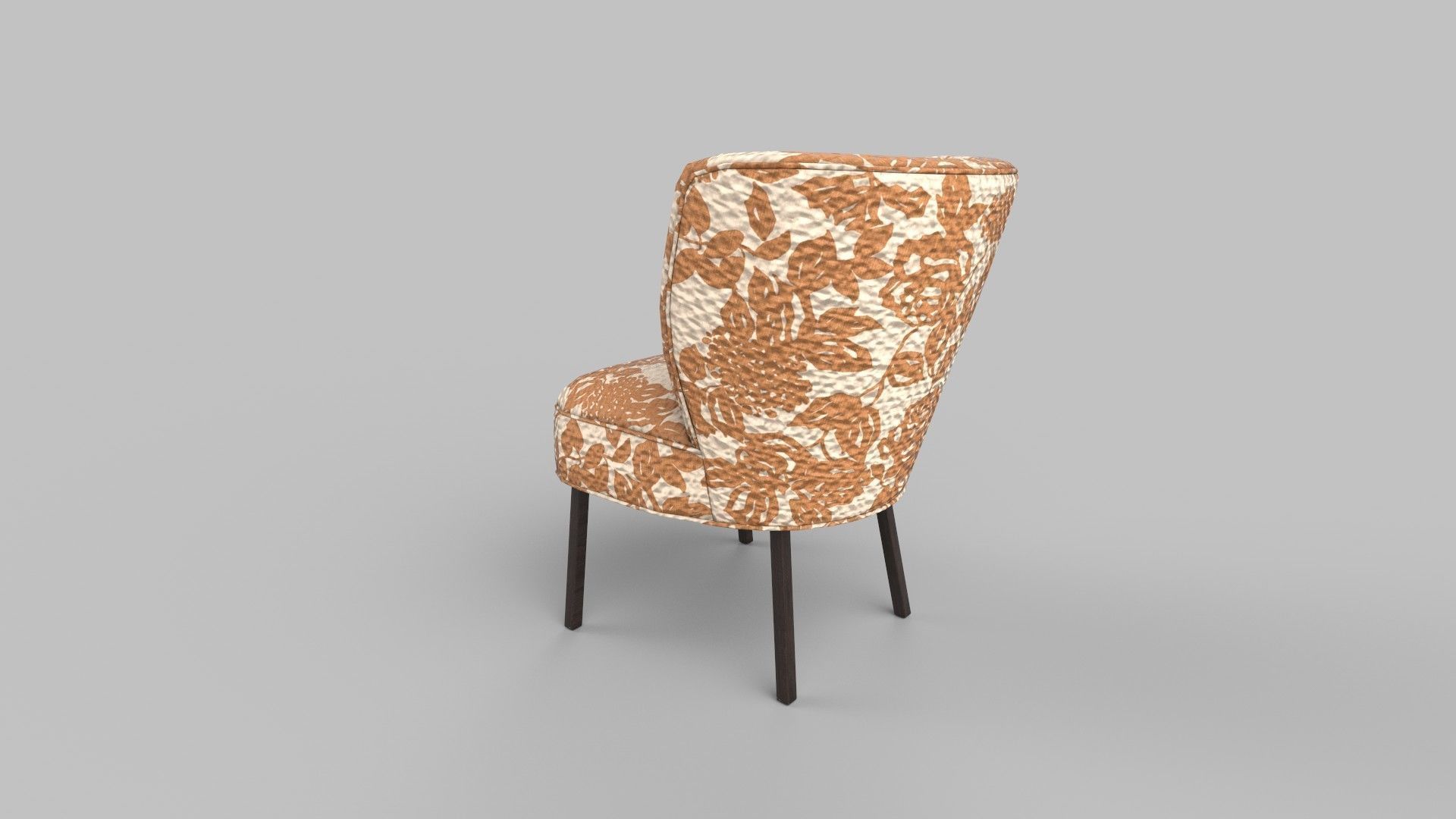 chair with floral pattern 3D model_3