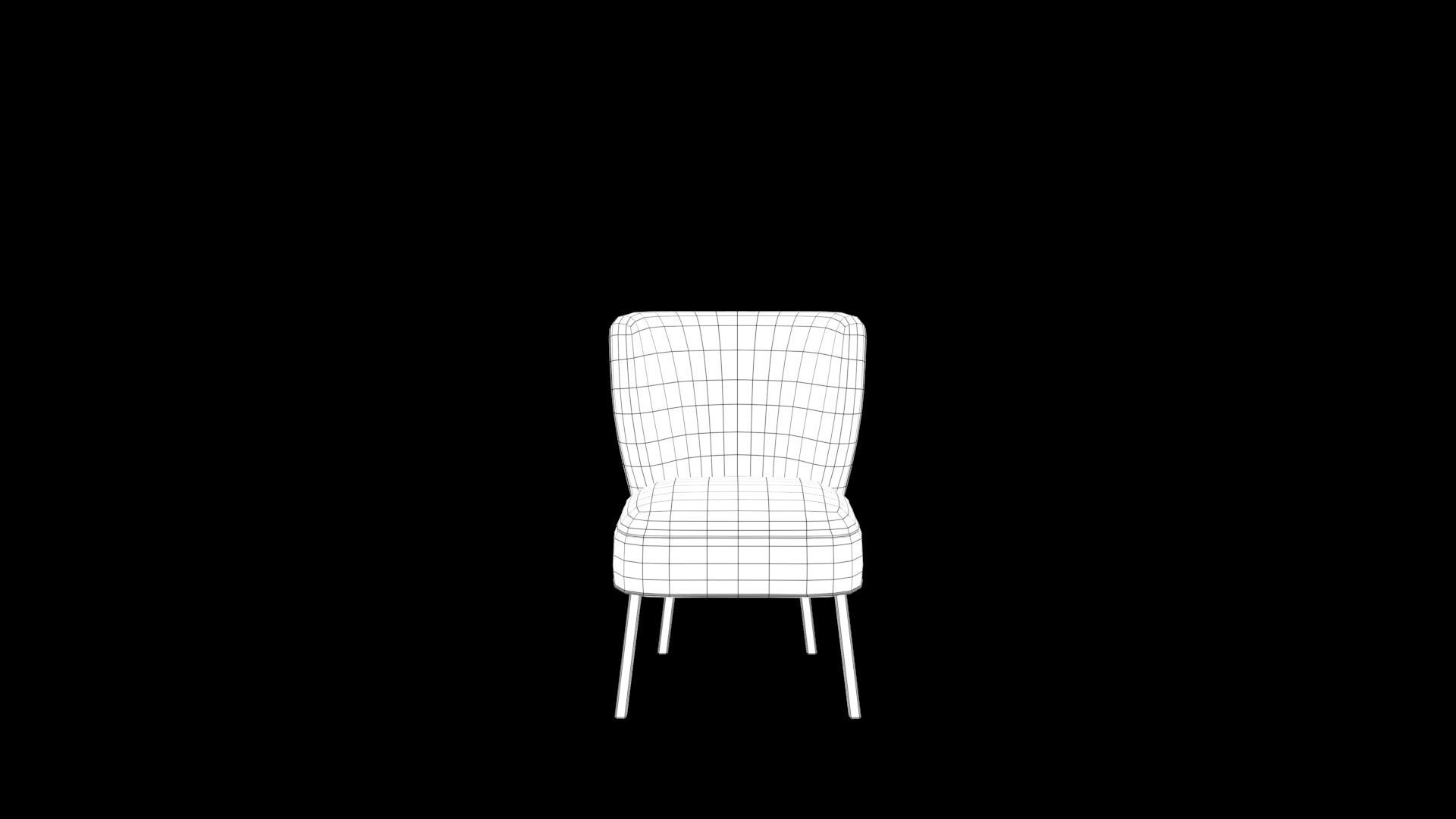 chair with floral pattern 3D model_5