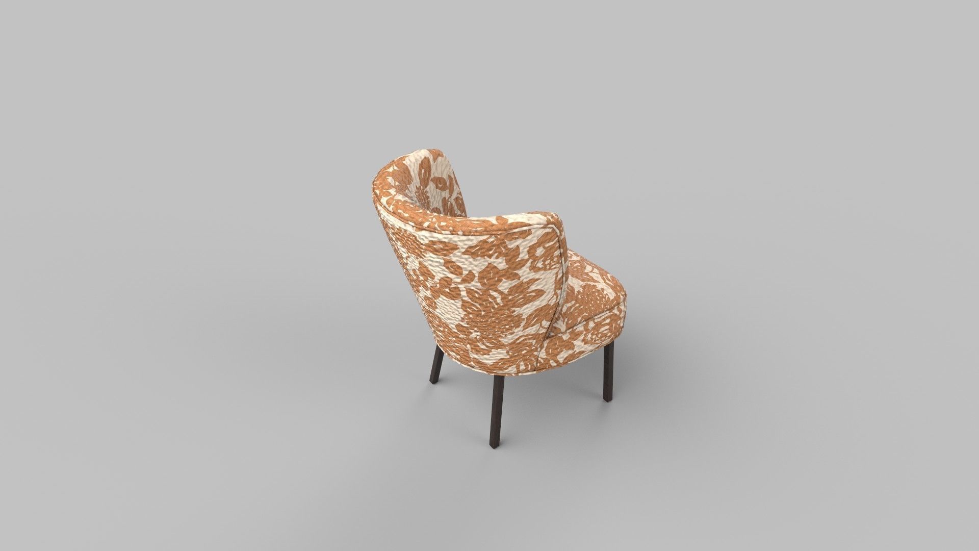 chair with floral pattern 3D model_4