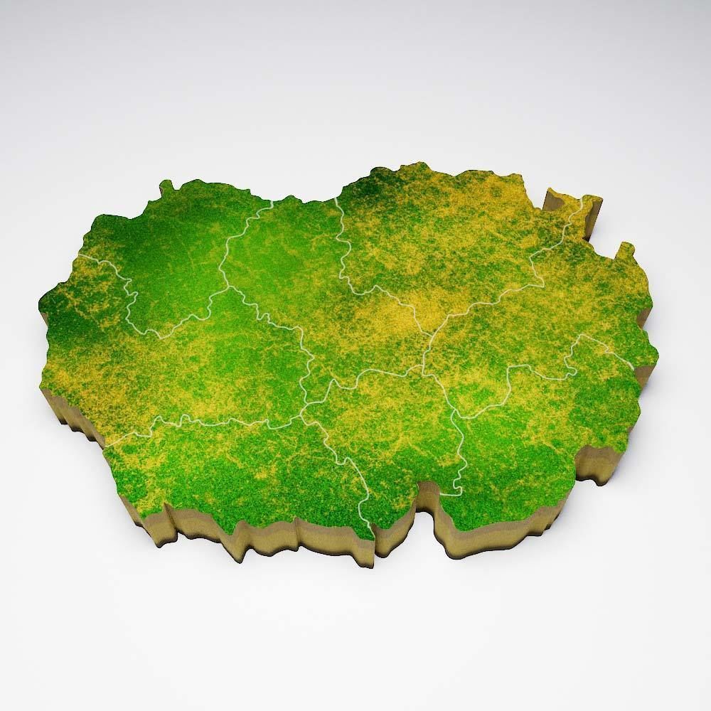 Macedonia country map 3d model 3D model_2