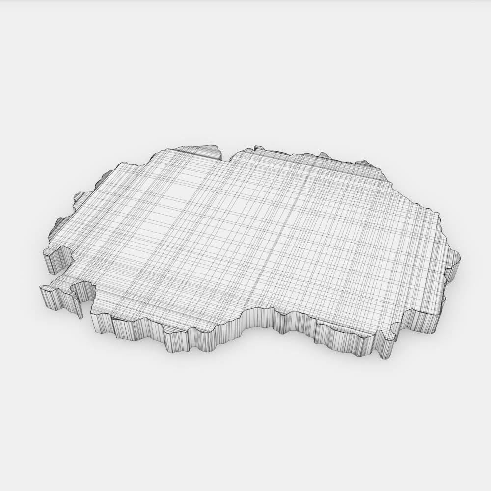 Macedonia country map 3d model 3D model_4