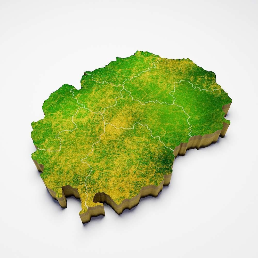 Macedonia country map 3d model 3D model_3