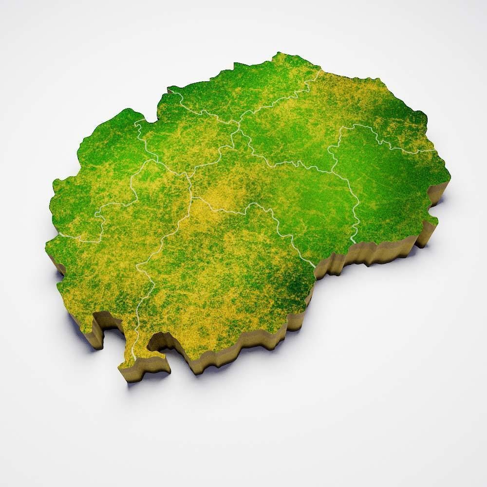 Macedonia country map 3d model 3D model_1