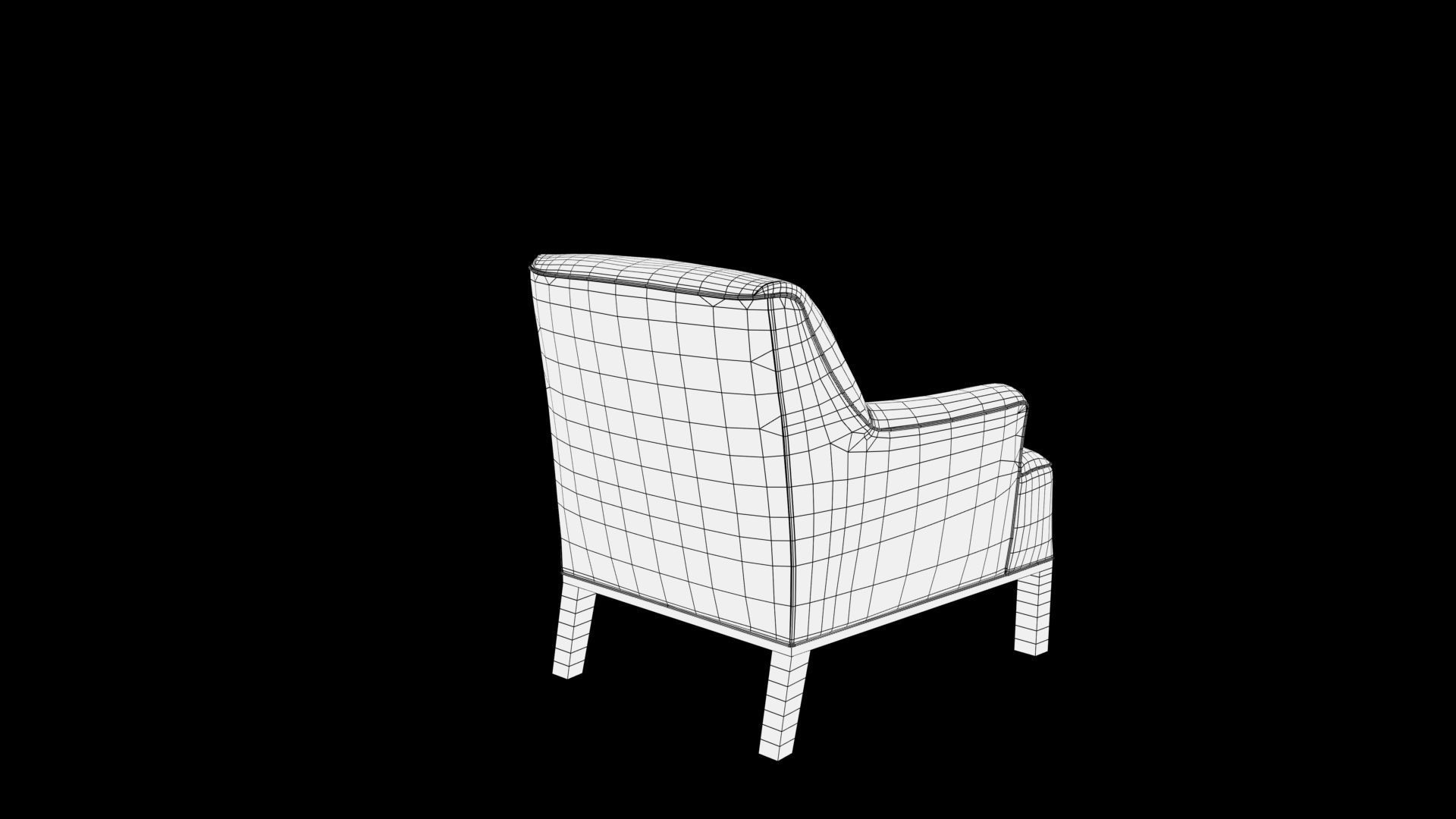 chair with floral pattern 3D model_8