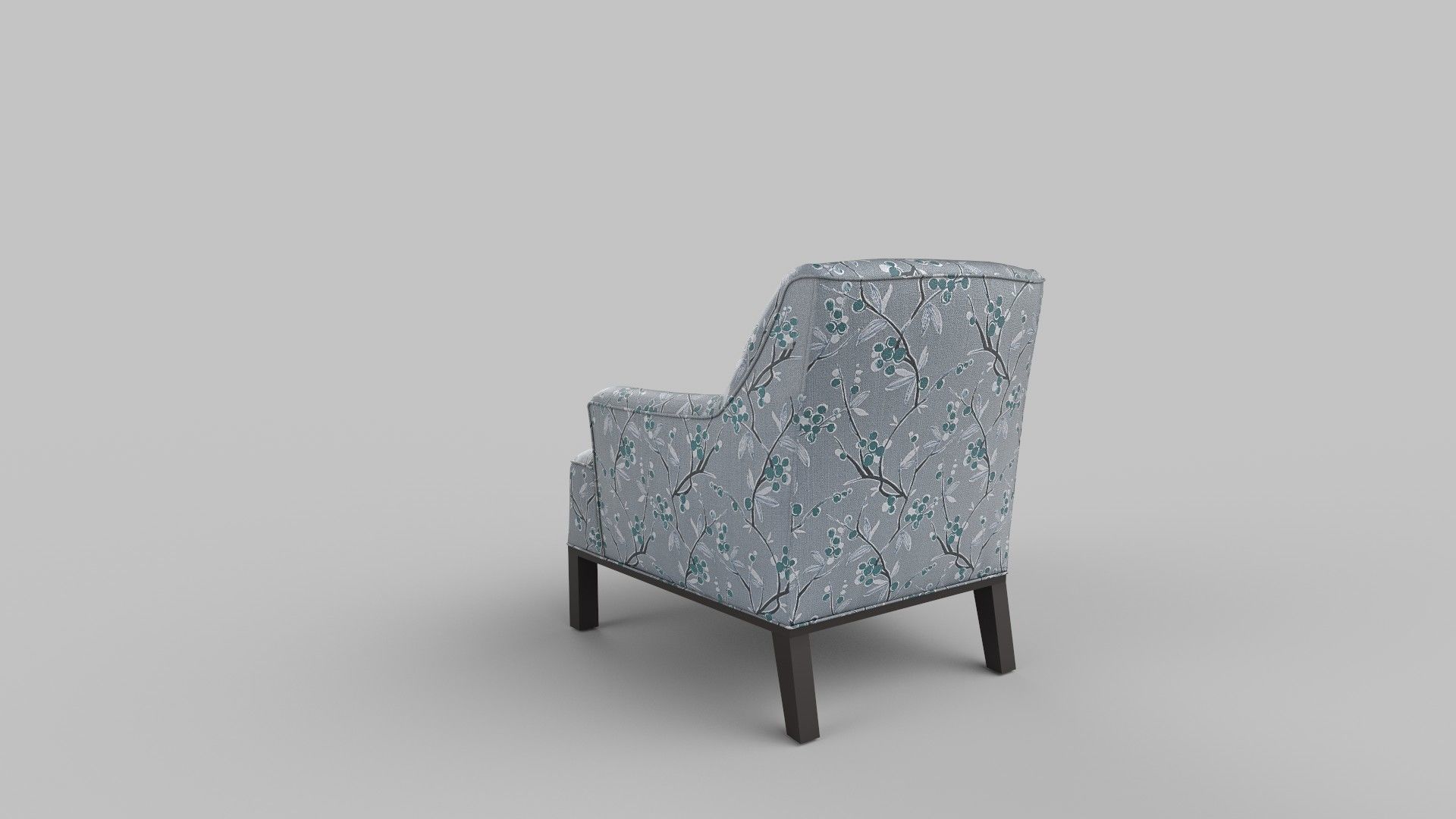 chair with floral pattern 3D model_4