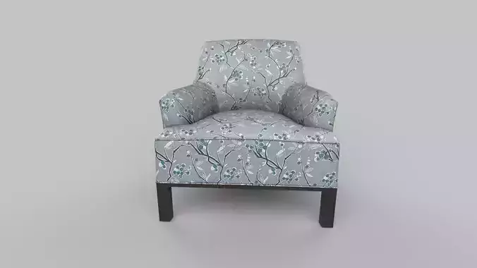 chair with floral pattern