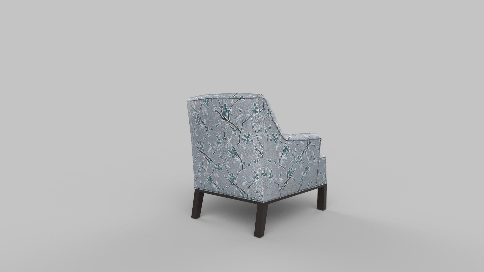 chair with floral pattern 3D model_3