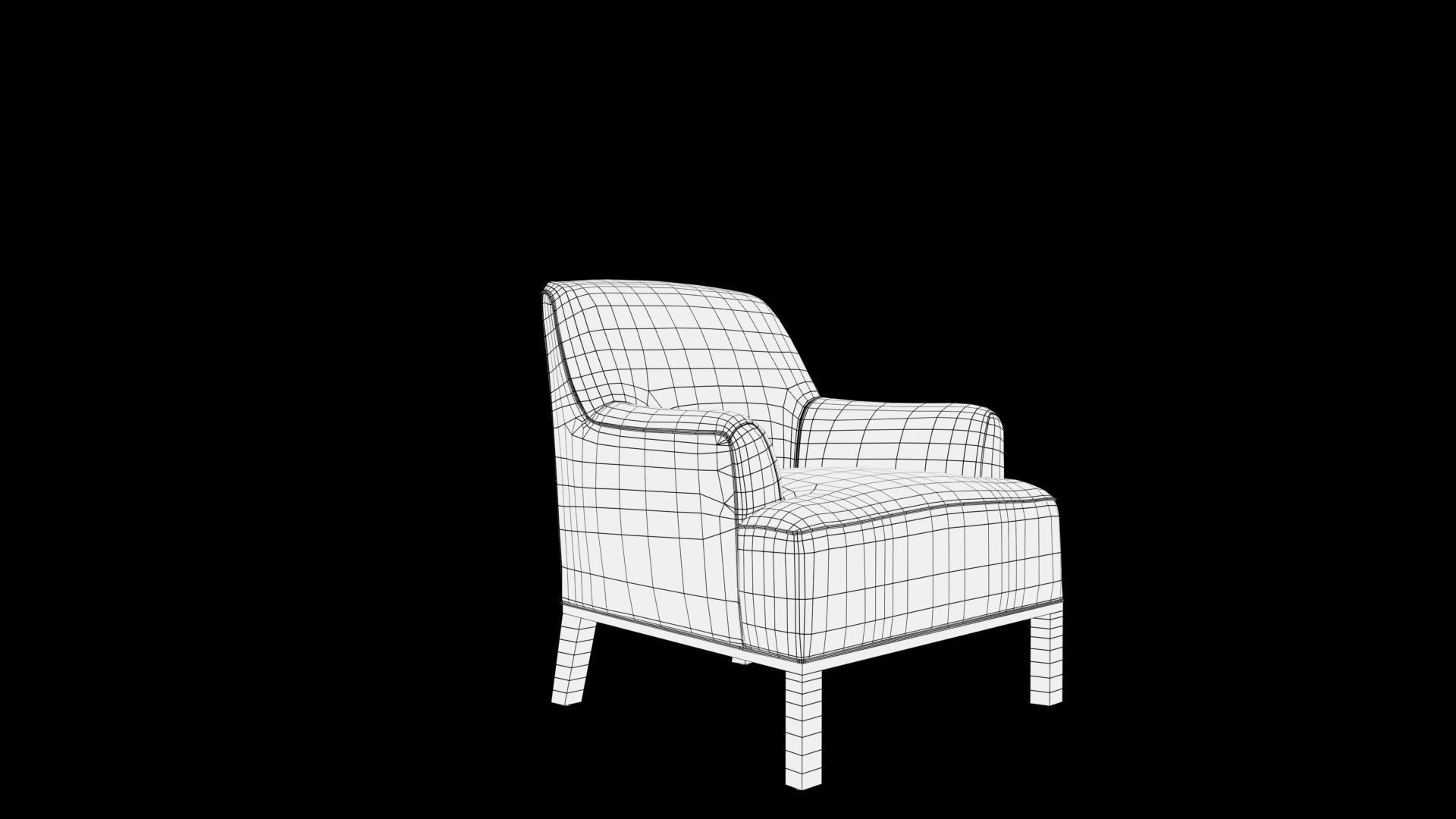 chair with floral pattern 3D model_7