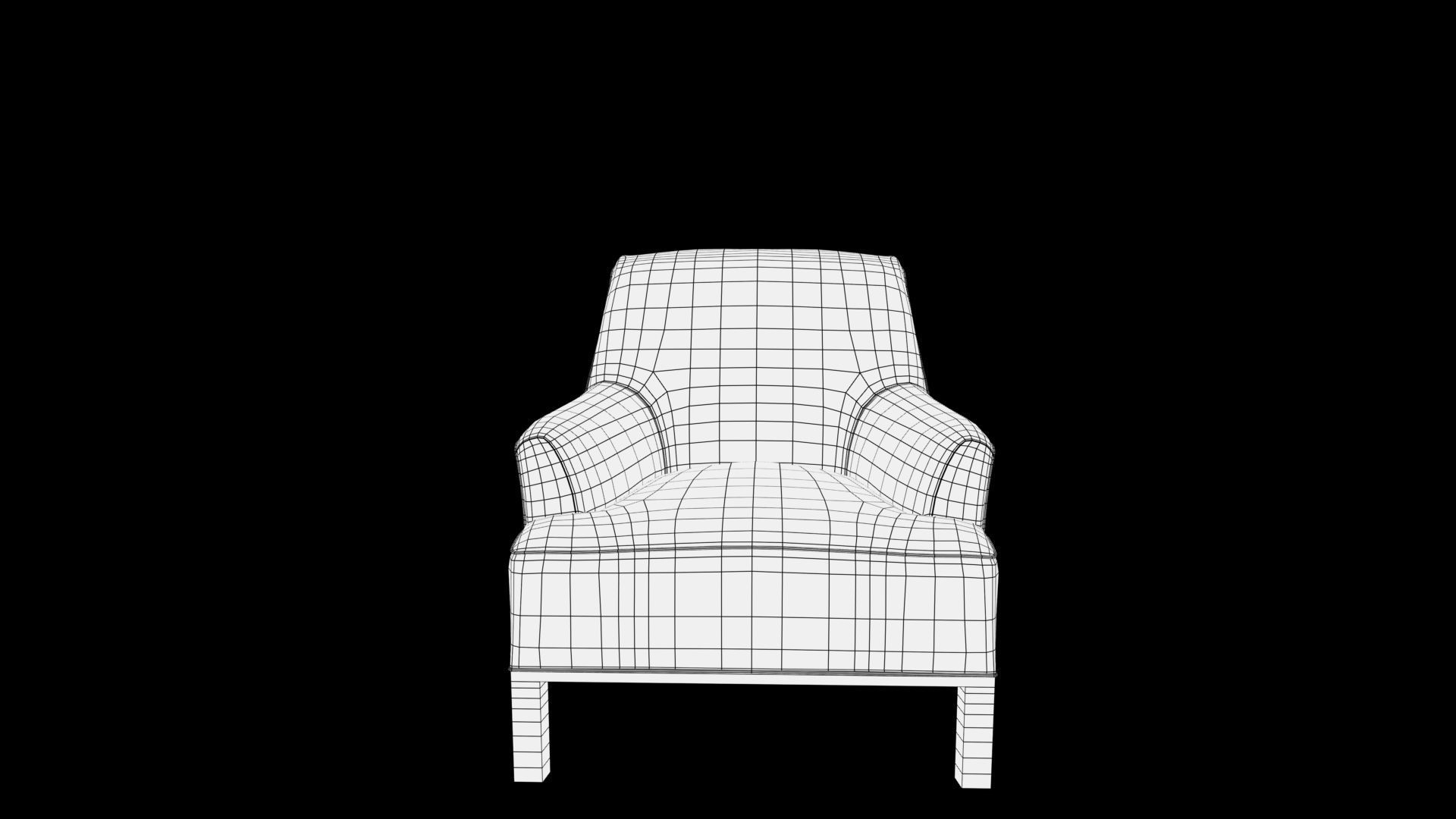 chair with floral pattern 3D model_5