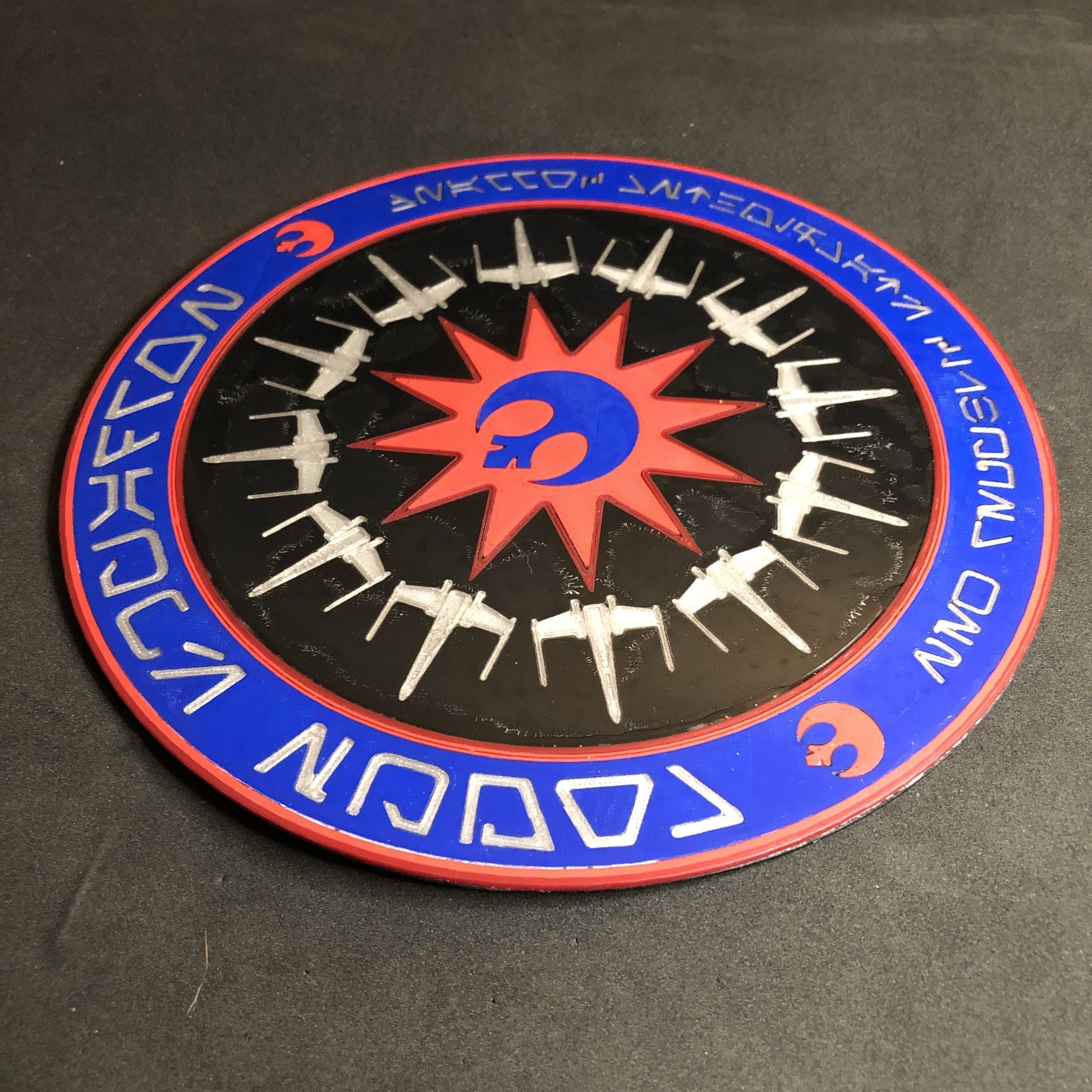 Rogue Squadron Emblem Wall Plaque 3D print model_3