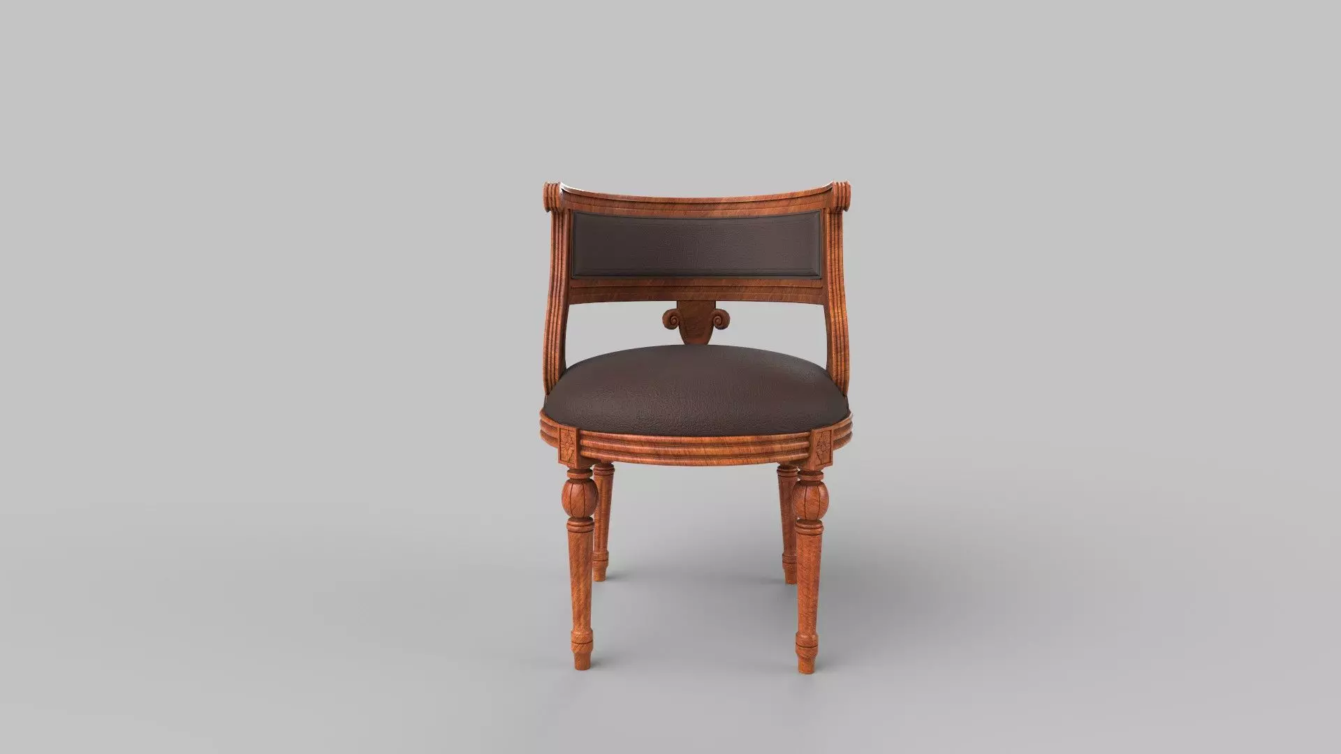 chair wooden 3D model_0
