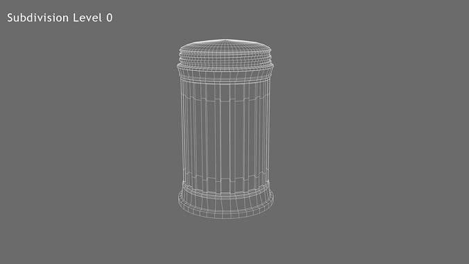 Sugar Canister Low-poly 3D model 6