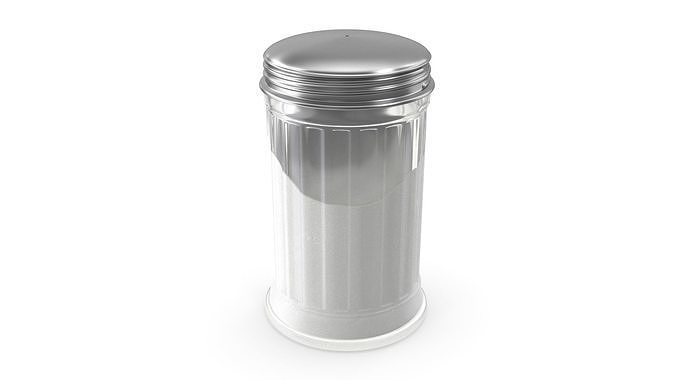 Sugar Canister Low-poly 3D model 2