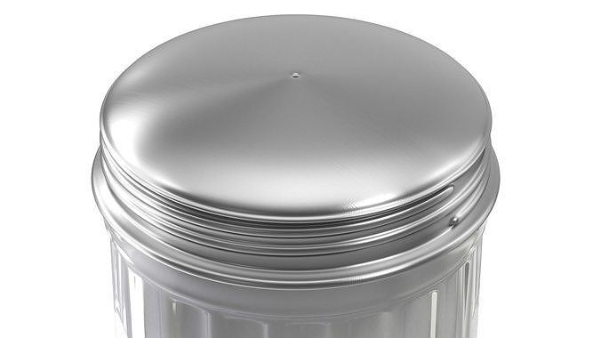 Sugar Canister Low-poly 3D model 4