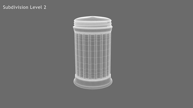 Sugar Canister Low-poly 3D model 7