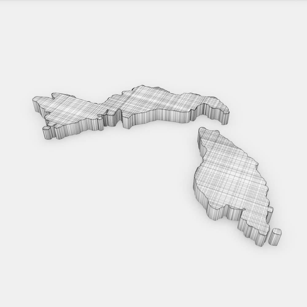 Malaysia country map 3d model 3D model_6