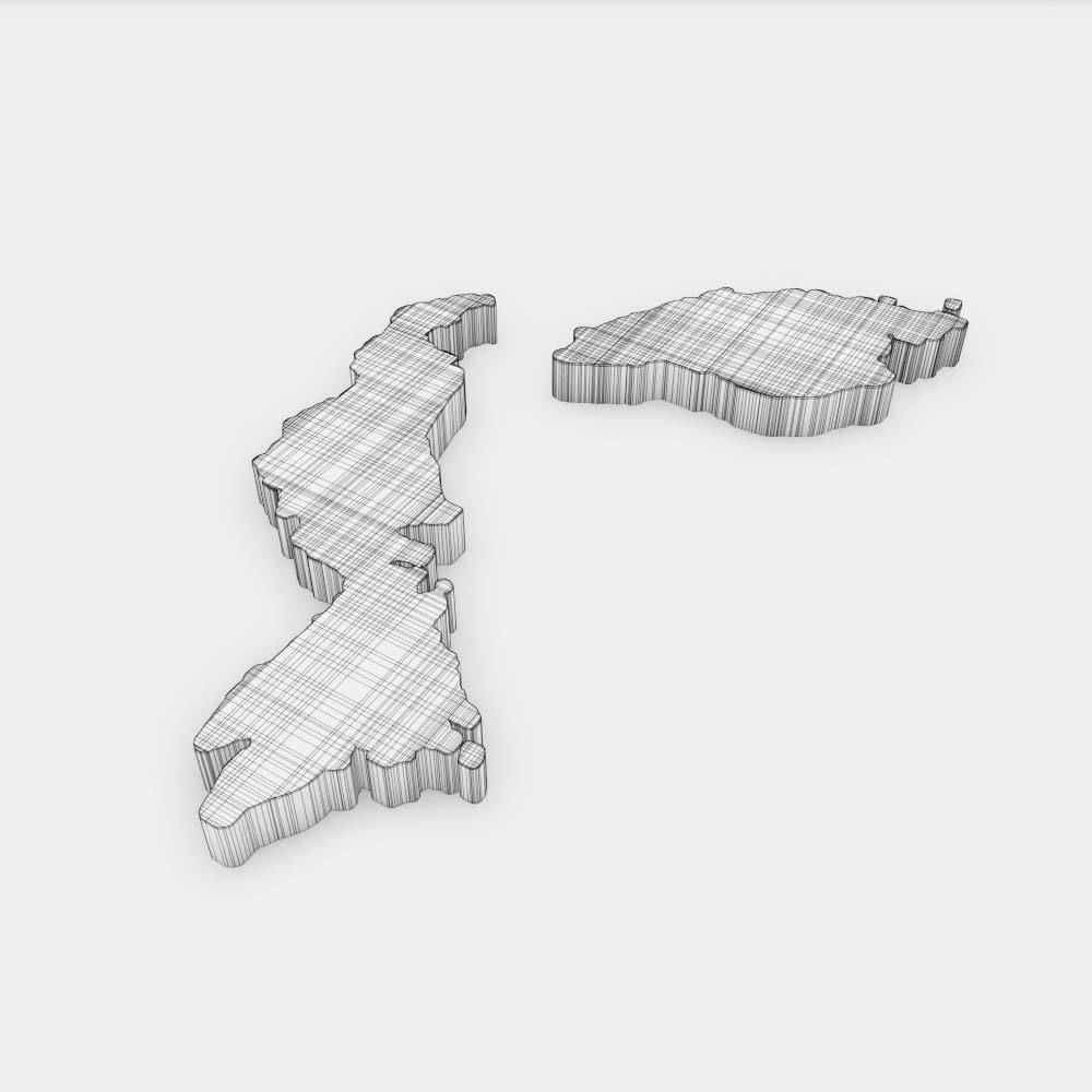 Malaysia country map 3d model 3D model_5