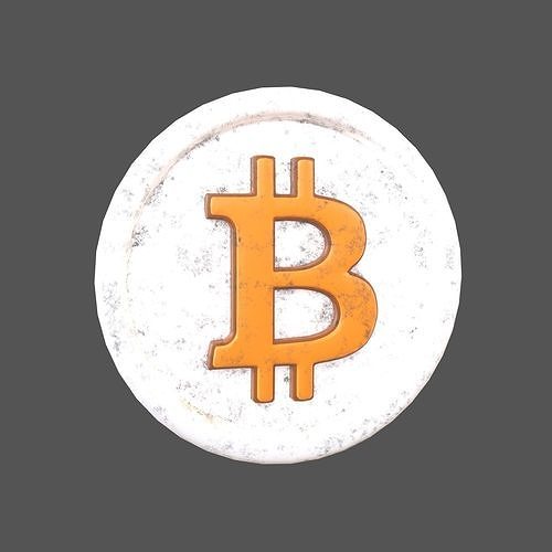 Cartoon Bitcoin v1 009 Low-poly 3D model
