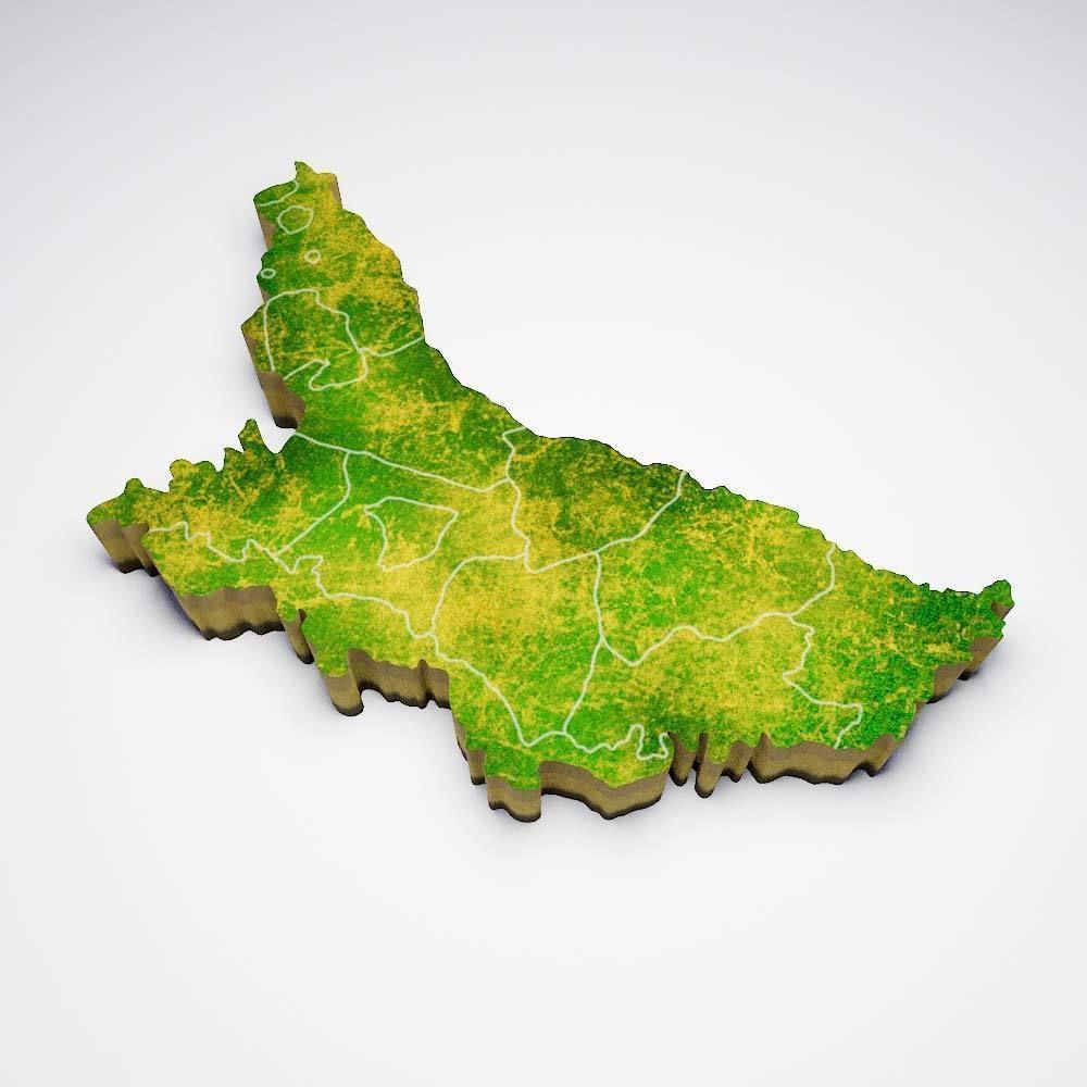 Moldova country map 3d model 3D model_2