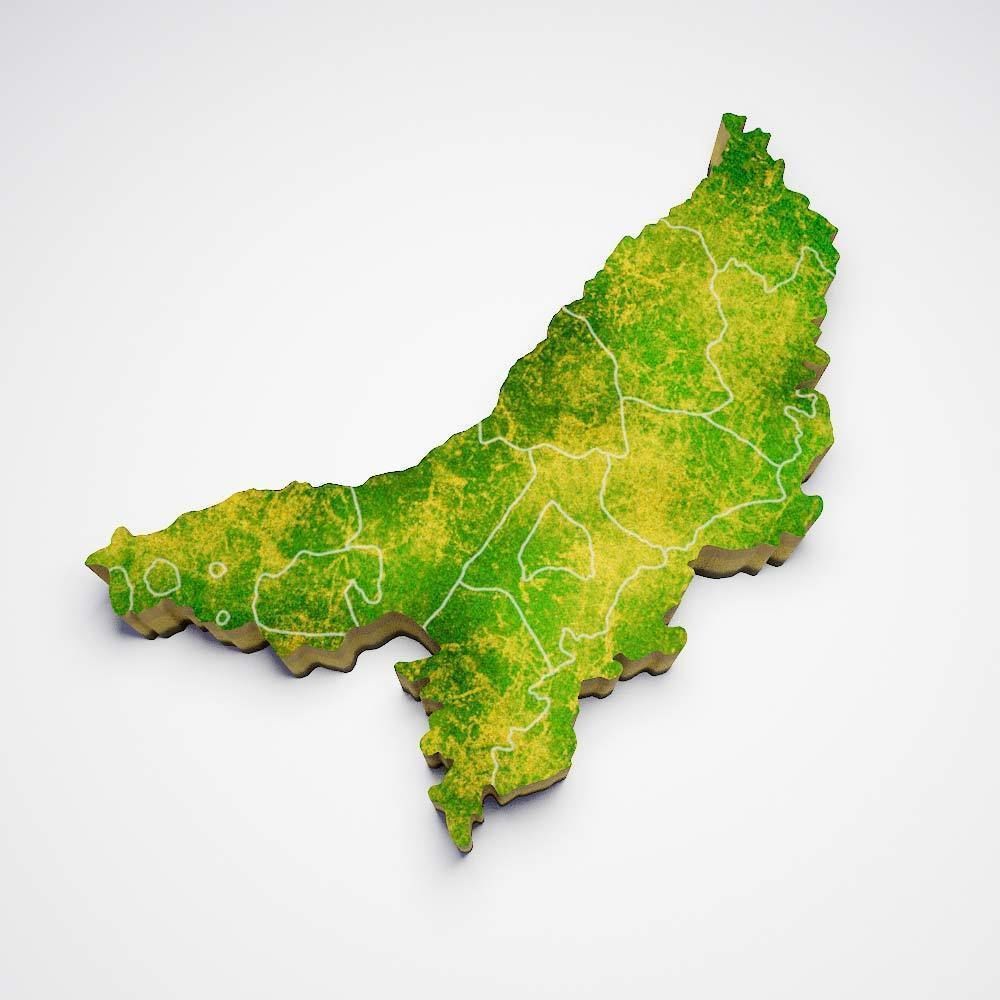 Moldova country map 3d model 3D model_1