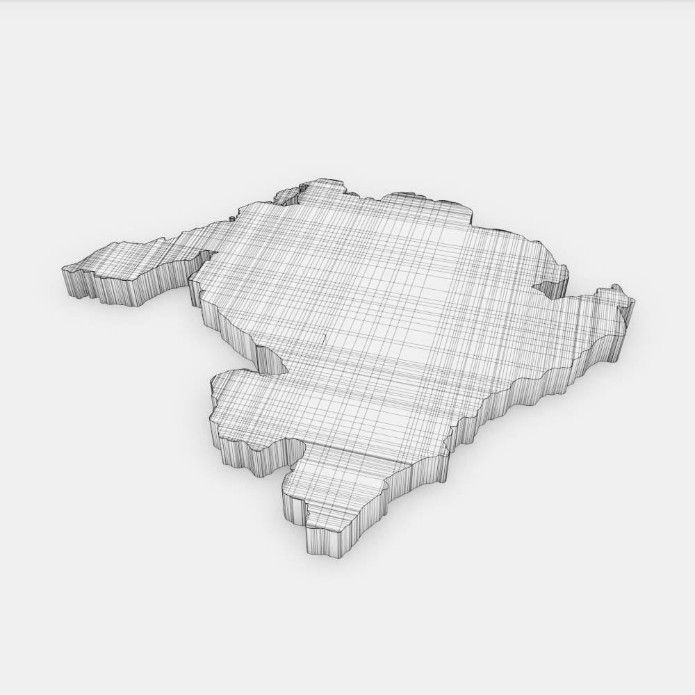 Montenegro country map 3d model 3D model_5