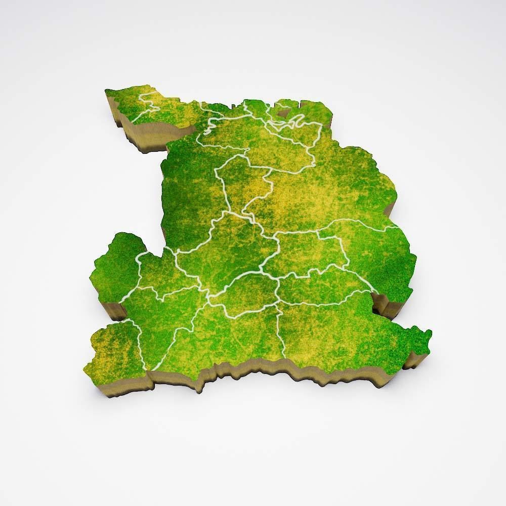 Montenegro country map 3d model 3D model_3