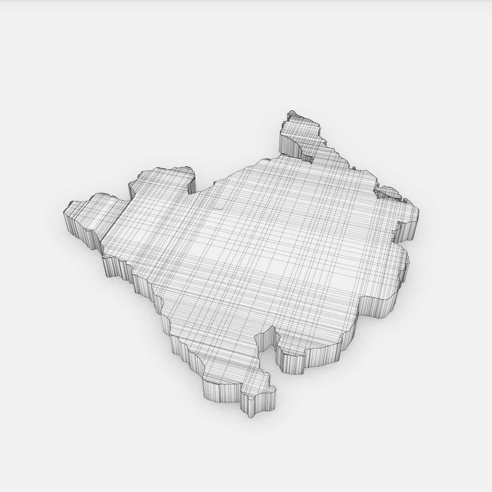 Montenegro country map 3d model 3D model_6