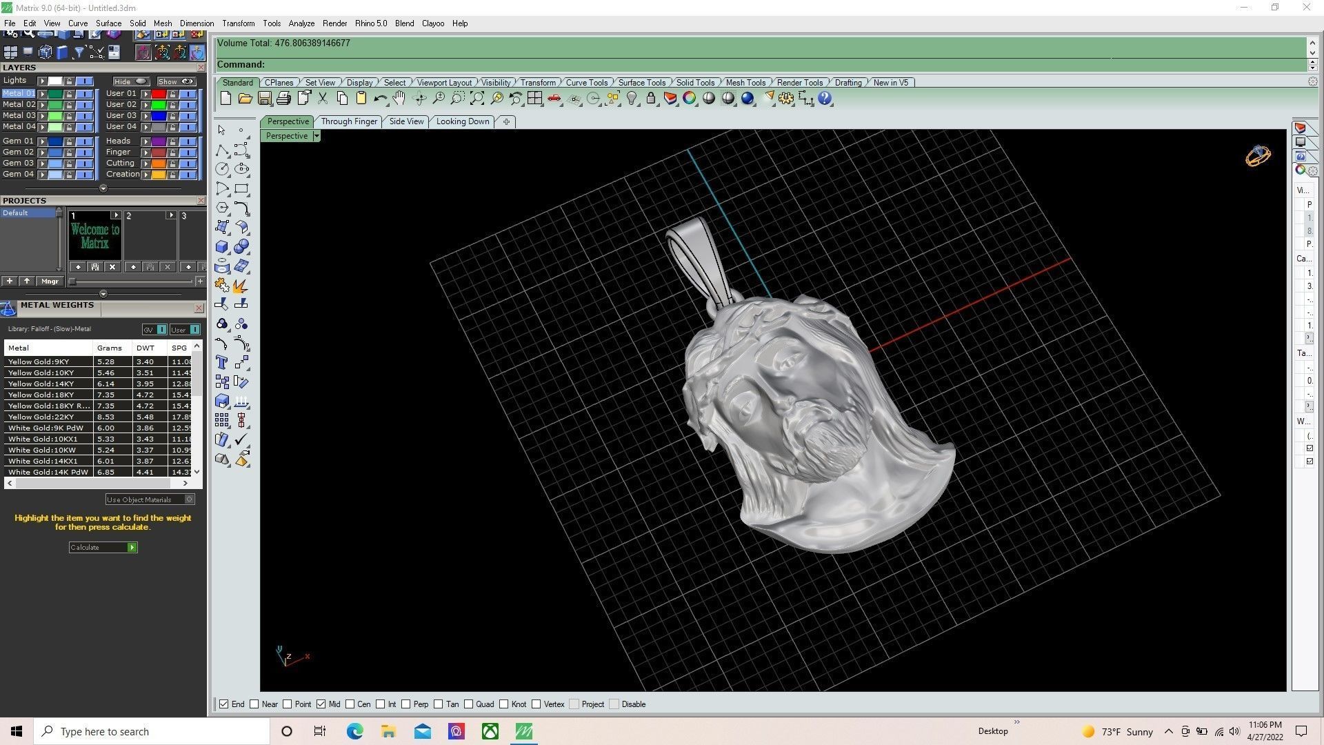 Jesus pendant 3D print model_3