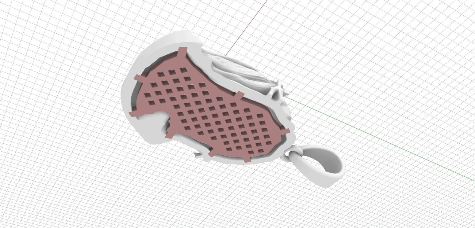 Jesus pendant 3D print model_9