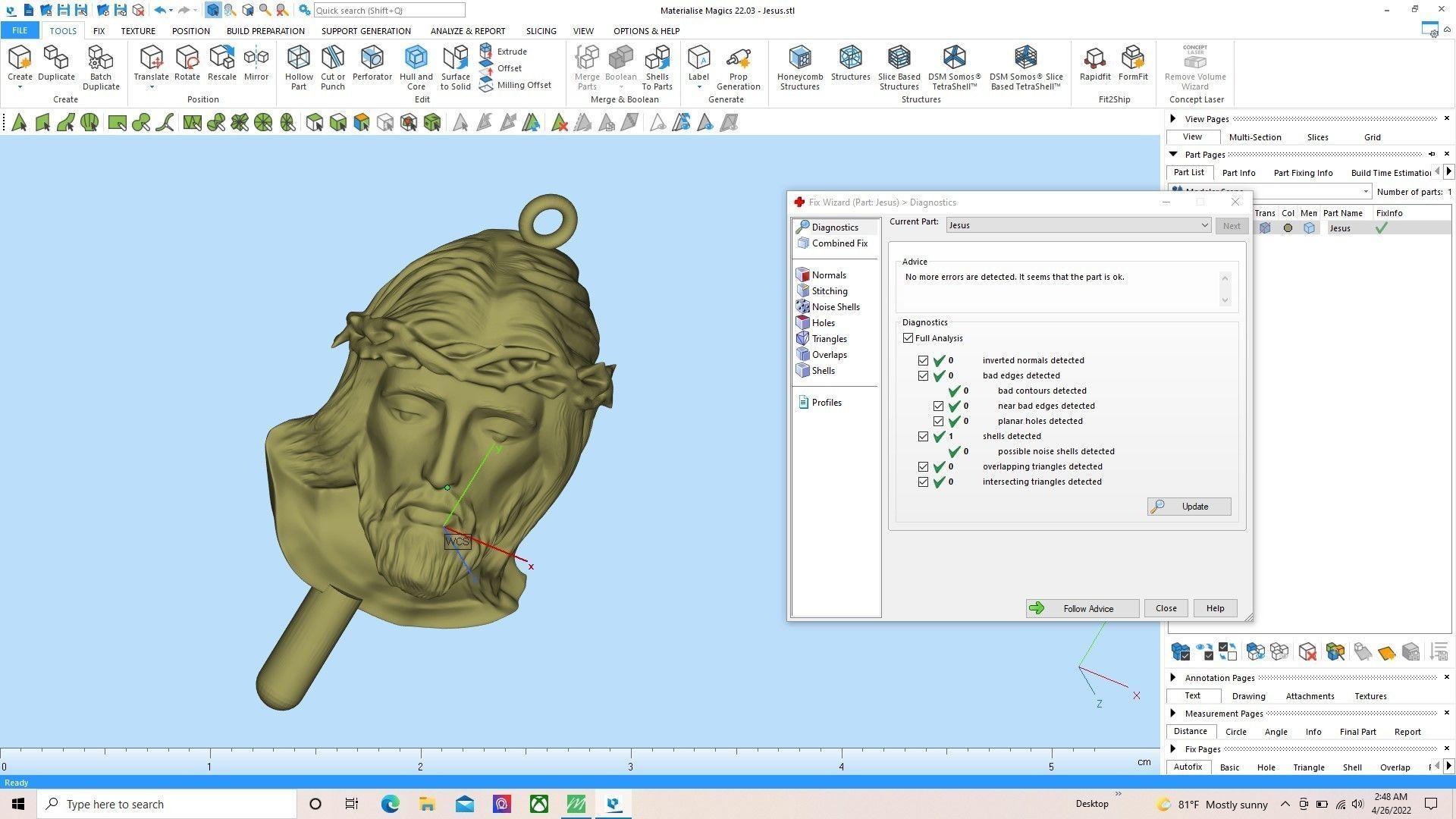 Jesus pendant 3D print model_6