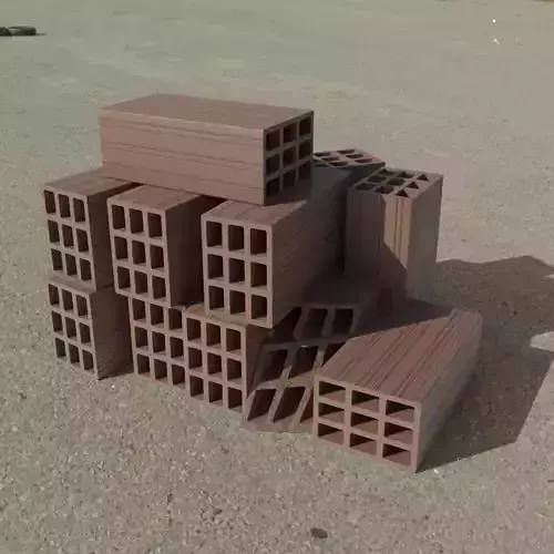 Hollow Clay Bricks Low-poly 3D model