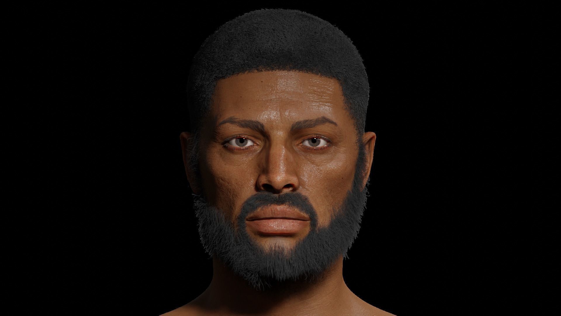 Abram Realistic Rigged Man Blender Character model 3D model 3D model_1