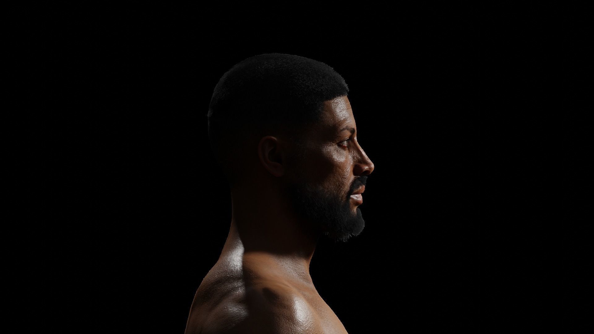 Abram Realistic Rigged Man Blender Character model 3D model 3D model_4