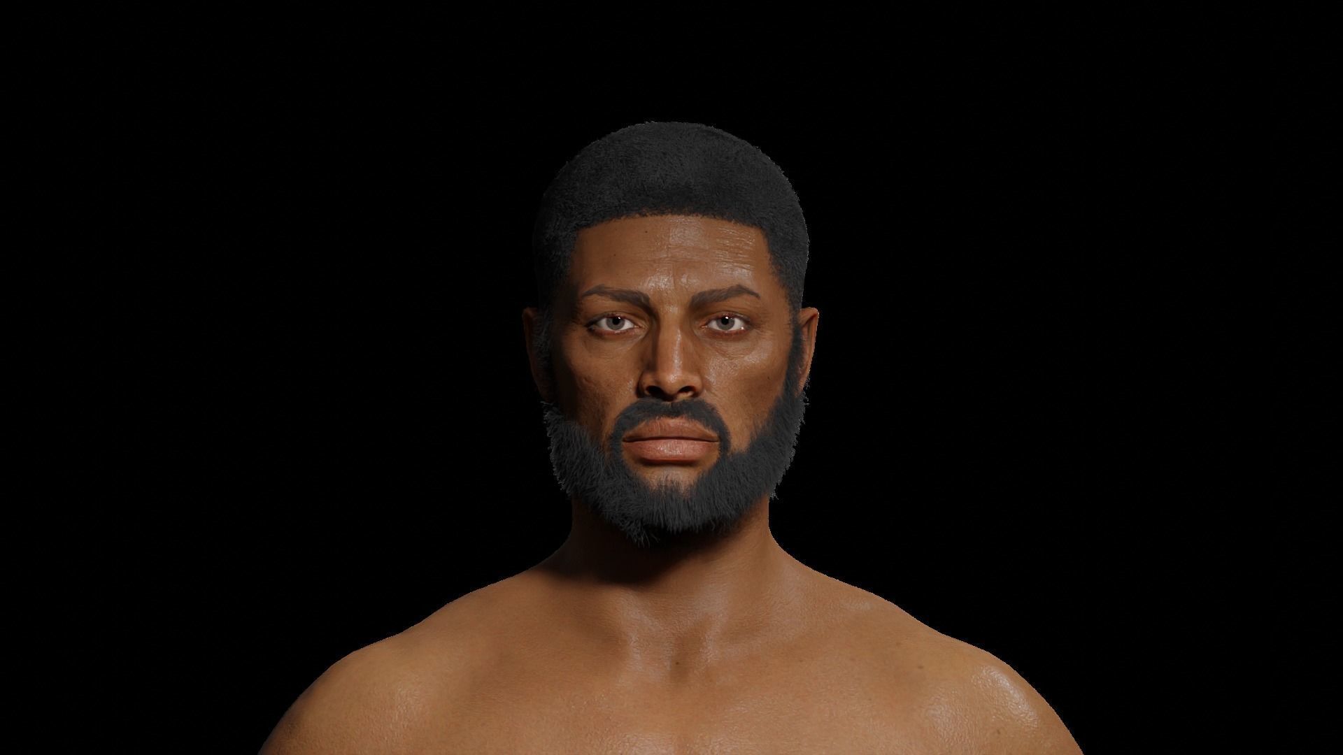 Abram Realistic Rigged Man Blender Character model 3D model 3D model_2