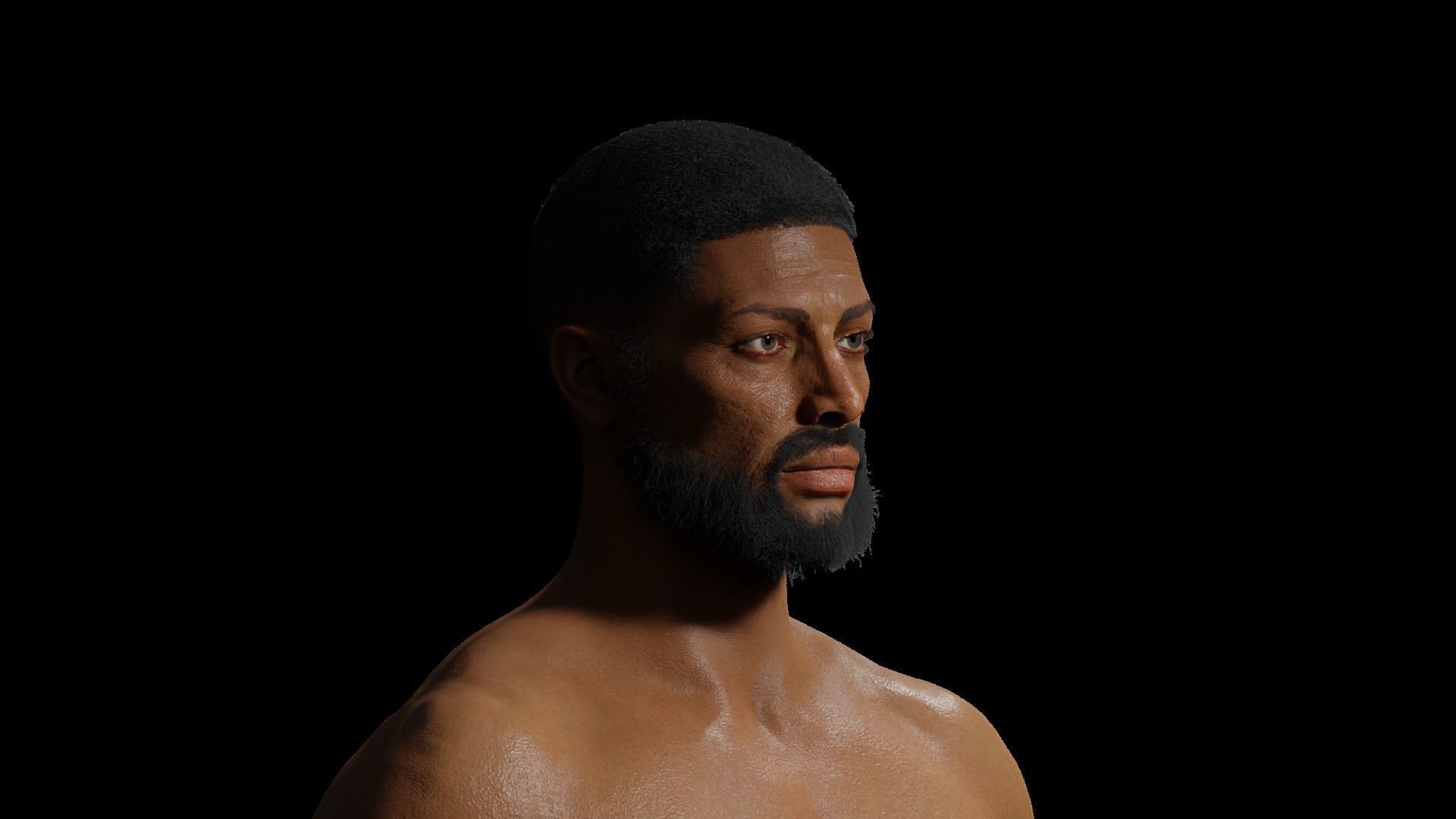 Abram Realistic Rigged Man Blender Character model 3D model 3D model_3