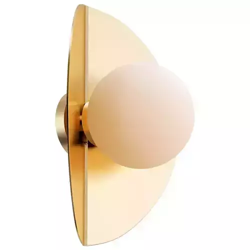 kernel-2366-1w gold wall light with ball in middle
