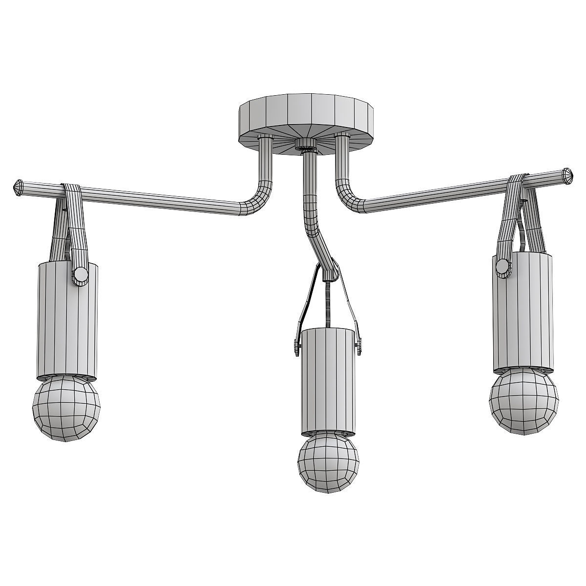apricale-98281 three light ceiling fixture 3D model_1