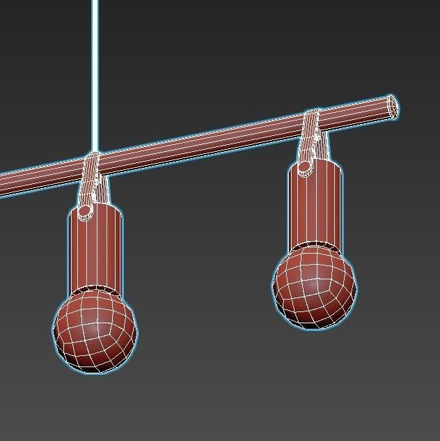 apricale-98282 pendant light with four lights hanging from it 3D model_7