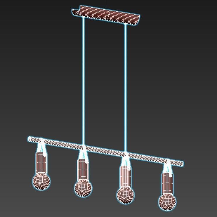 apricale-98282 pendant light with four lights hanging from it 3D model_2