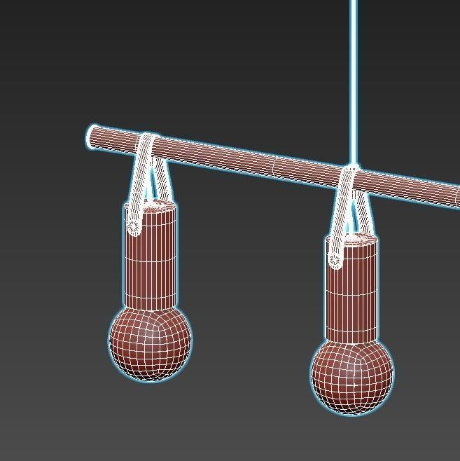 apricale-98282 pendant light with four lights hanging from it 3D model_4