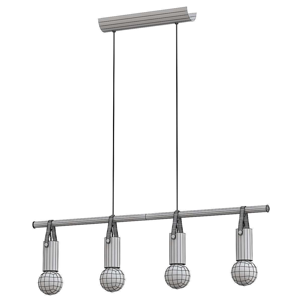 apricale-98282 pendant light with four lights hanging from it 3D model_1