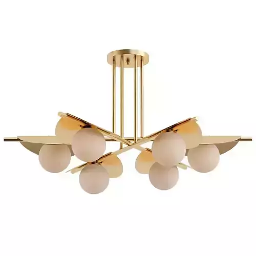Kernel-2366-6P modern brass chandelier with six glass balls