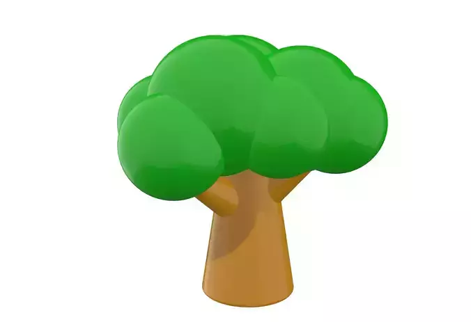 Tree 3D illustration cartoon animation 3D model
