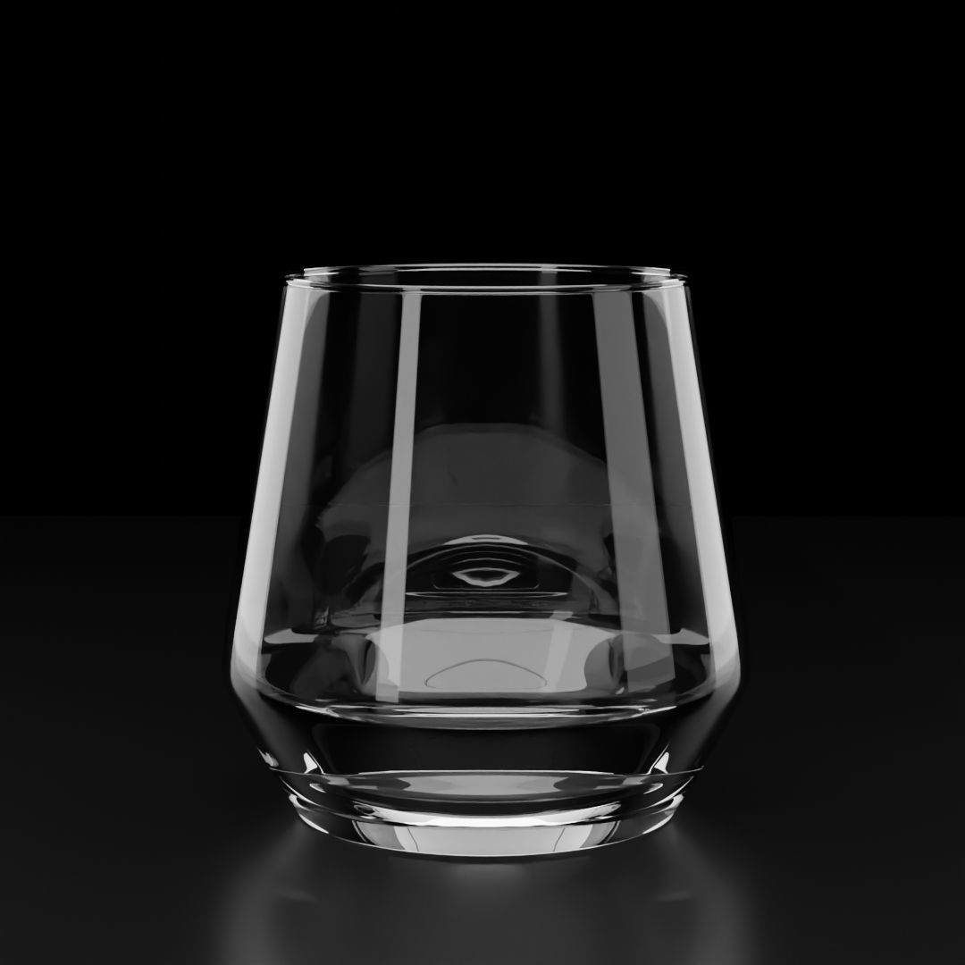 Water Liquor Glass 006 - 25cl Low-poly 3D model_1