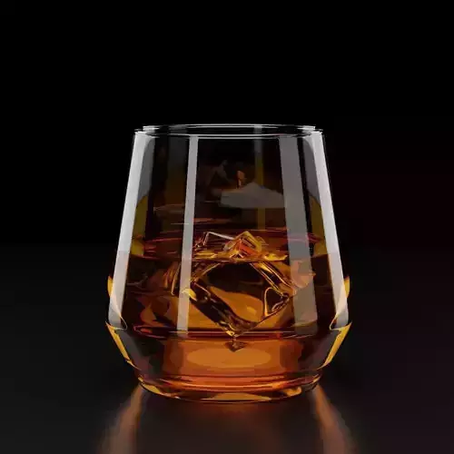 Water Liquor Glass 006 - 25cl Low-poly 3D model