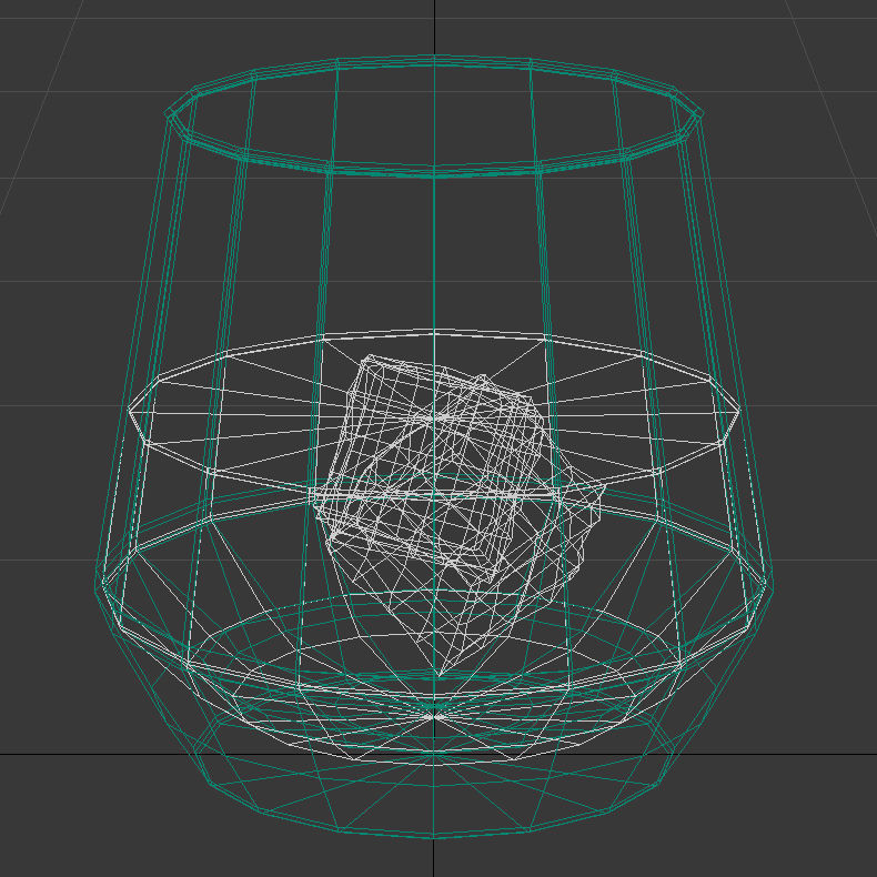 Water Liquor Glass 006 - 25cl Low-poly 3D model_3